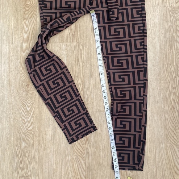 Fall Preppy Academia Pants: High Waist Labyrinth Leggings Size S/M - Picture 10 of 11